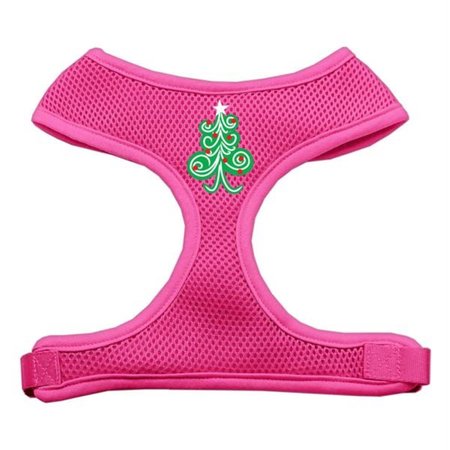 UNCONDITIONAL LOVE Swirly Christmas Tree Screen Print Soft Mesh Harness Pink Small UN921430